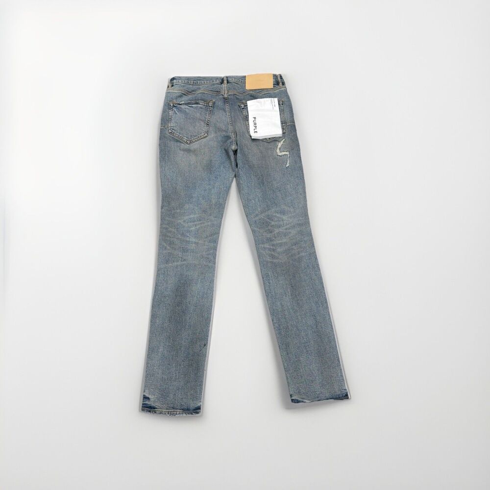 Purple Brand Jeans P001 Light Blue Vintage Skinny Distressed P001-LBVR524 Sz 32 - Picture 8 of 10